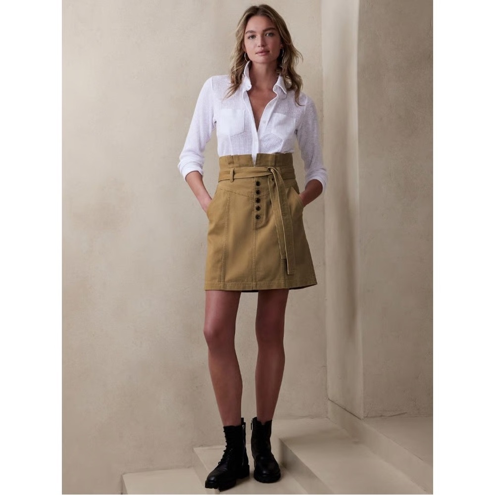 REITMANS | Brown Paper Bag Skirt Lyocell and Modal